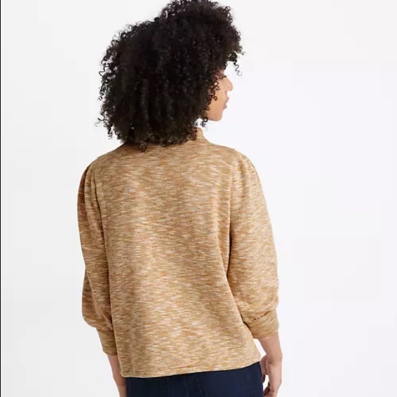 Madewell Gathered-Sleeve Mockneck Top - Picture 3 of 6